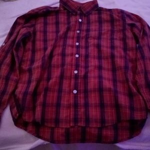 Simply styled red Navy flannel